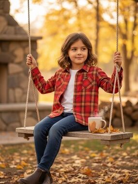 DIXXON Red and Tan Plaid Button-Down Shirt